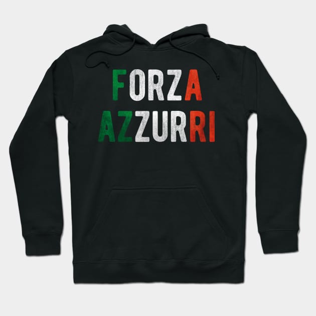 Forza Azzurri Italy Soccer Football Italia Flag Team Sports Italian Soccer Jersey Support Hoodie by andreperez87